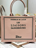 Dior Medium Book Tote – Pink and Green Toile de Jouy Embroidery – with Strap - Default Title - View 1