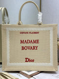 Dior Large Book Tote – Apricot and Red Book Cover Embroidery - Default Title - View 1