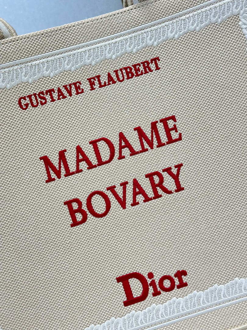 Dior Large Book Tote – Apricot and Red Book Cover Embroidery - Default Title - View 5
