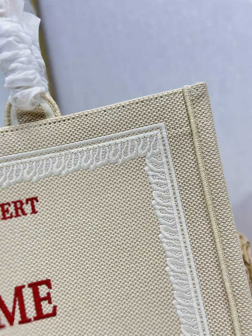 Dior Large Book Tote – Apricot and Red Book Cover Embroidery - Default Title - View 6