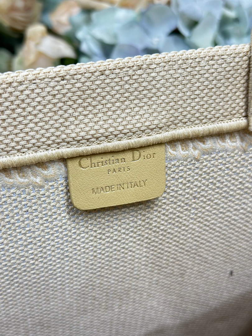 Dior Large Book Tote – Apricot and Red Book Cover Embroidery - Default Title - View 8