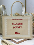 Dior Medium Book Tote – Apricot and Red Toile de Jouy Embroidery – with Strap - Default Title - View 1