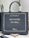 Dior Large Book Tote – Blue and White Book Cover Embroidery - Default Title - View 1