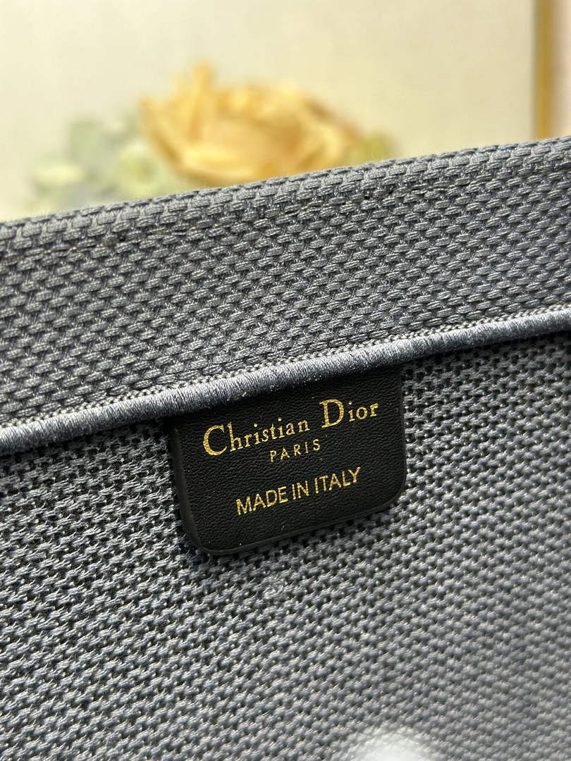 Dior Large Book Tote – Blue and White Book Cover Embroidery - Default Title - View 7
