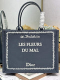 Dior Medium Book Tote – Blue and White Toile de Jouy Embroidery – with Strap - Default Title - View 1