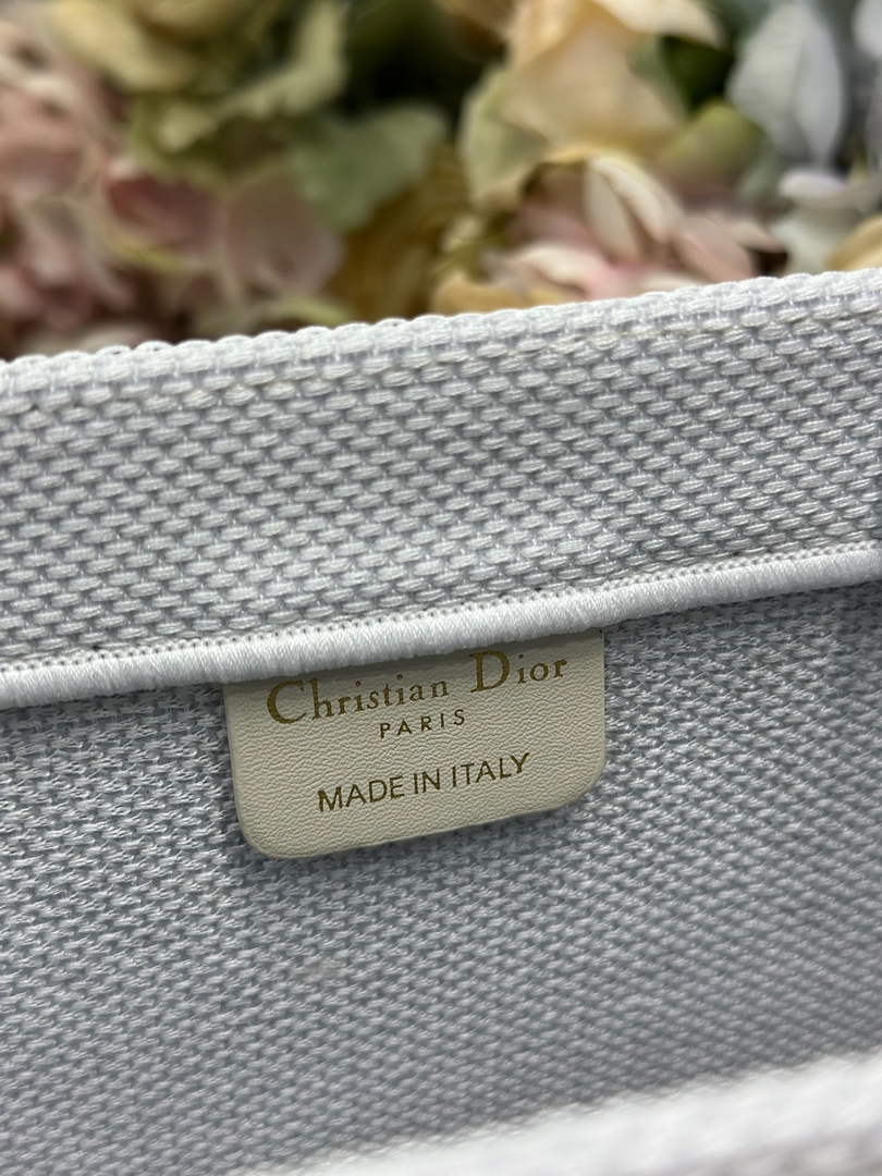 Dior Medium Book Tote – White and Black Toile de Jouy Embroidery – with Strap - Default Title - View 9
