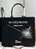 Dior Large Book Tote – Black and White Book Cover Embroidery - Default Title - View 1