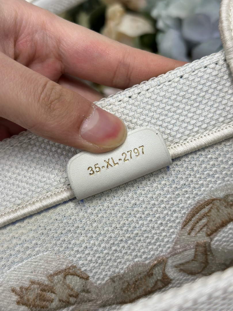 Dior Large Book Tote – Beige Embroidery - Default Title - View 8