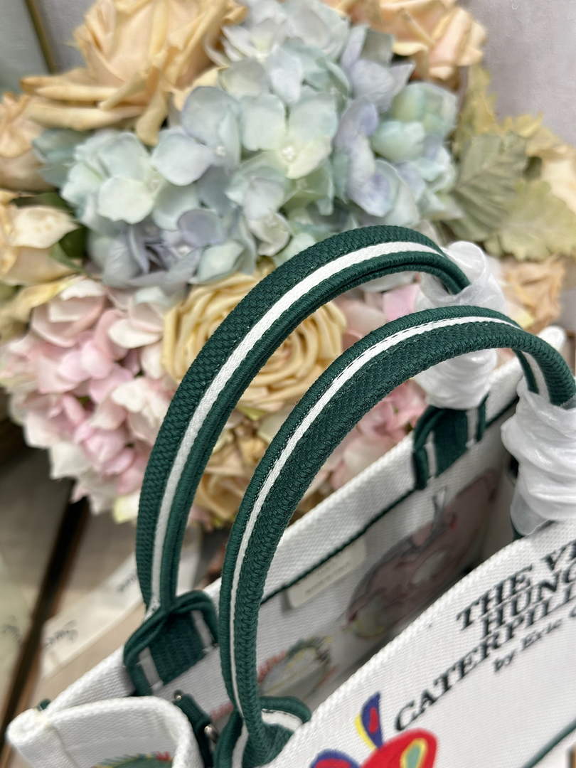 Small Dior Book Tote with Strap – Multicolor Book Cover Embroidery
