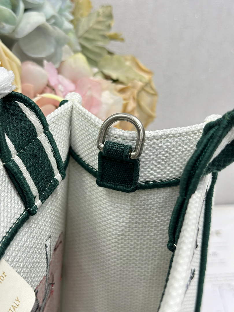 Small Dior Book Tote with Strap – Multicolor Book Cover Embroidery