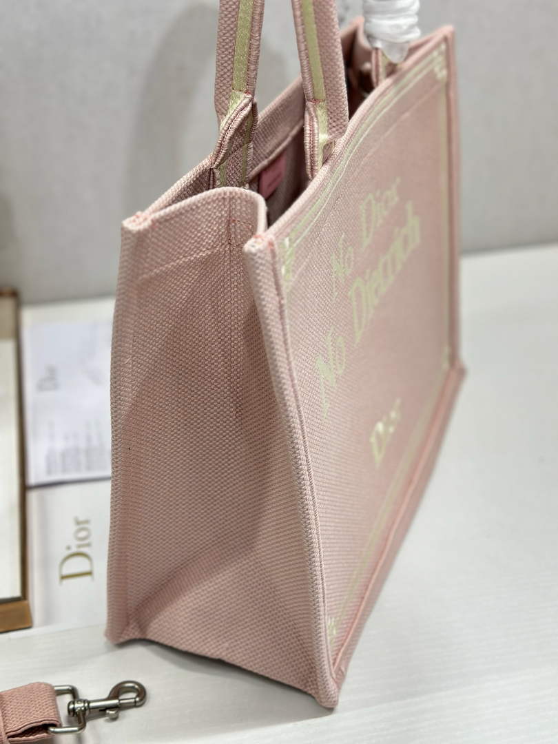 Medium Dior Book Tote with Strap – Rose Tendre No Dior No Dietrich