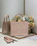 Small Dior Book Tote with Strap – Rose Tendre No Dior No Dietrich