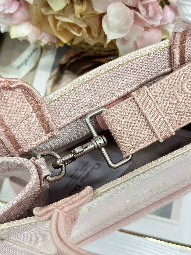 Small Dior Book Tote with Strap – Rose Tendre No Dior No Dietrich