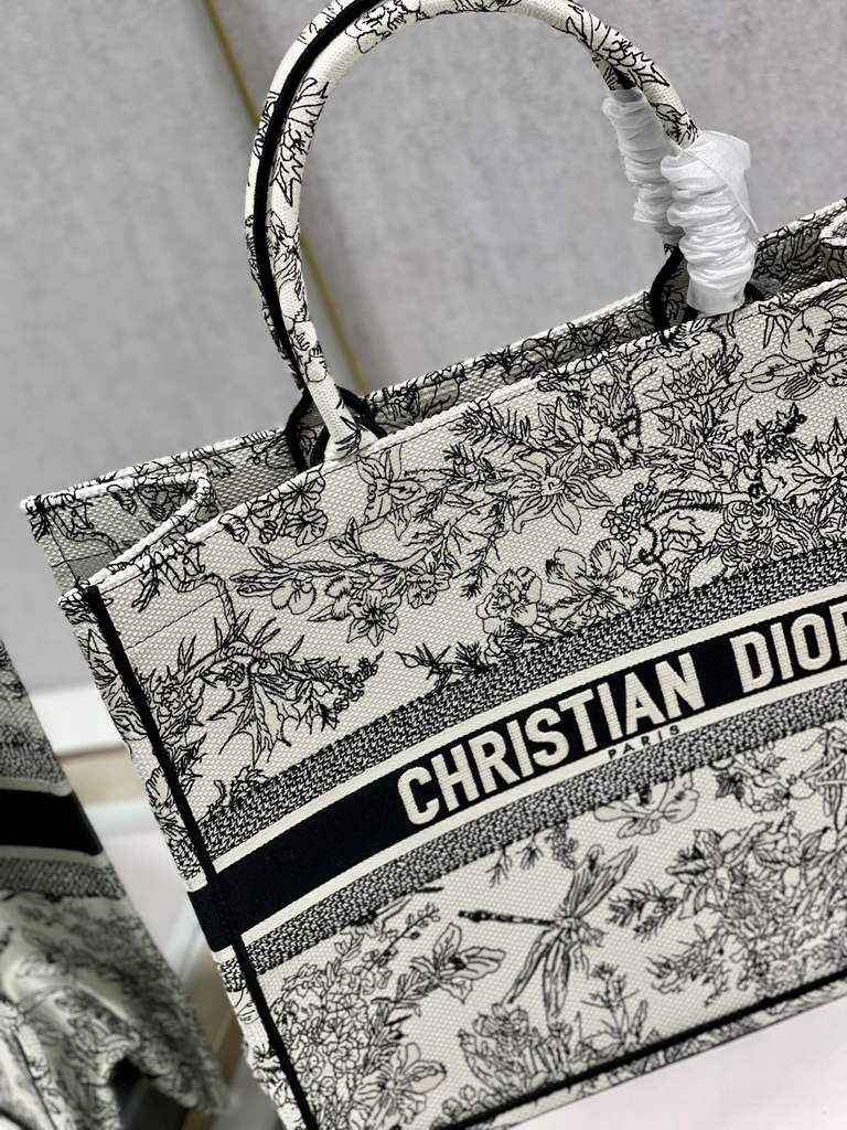 Dior Large Book Tote Bag M1286 dragonfly Multicolor Beige