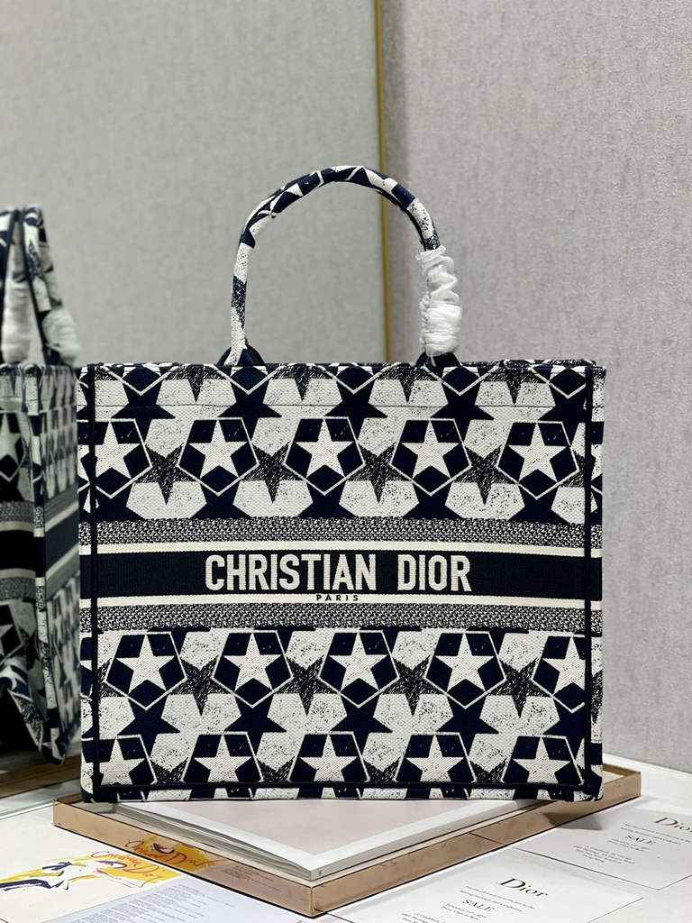Dior Large Book Tote Bag M1286 Multicolor Black