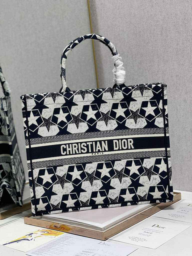Dior Large Book Tote Bag M1286 Multicolor Black