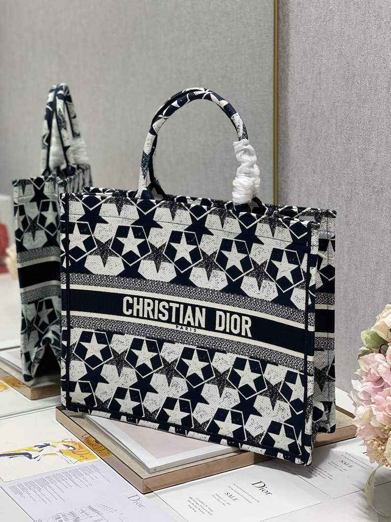Dior Large Book Tote Bag M1286 Multicolor Black