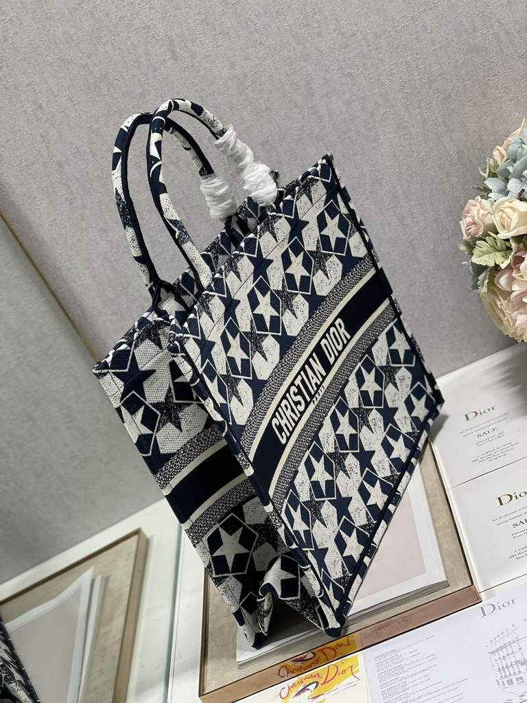Dior Large Book Tote Bag M1286 Multicolor Black