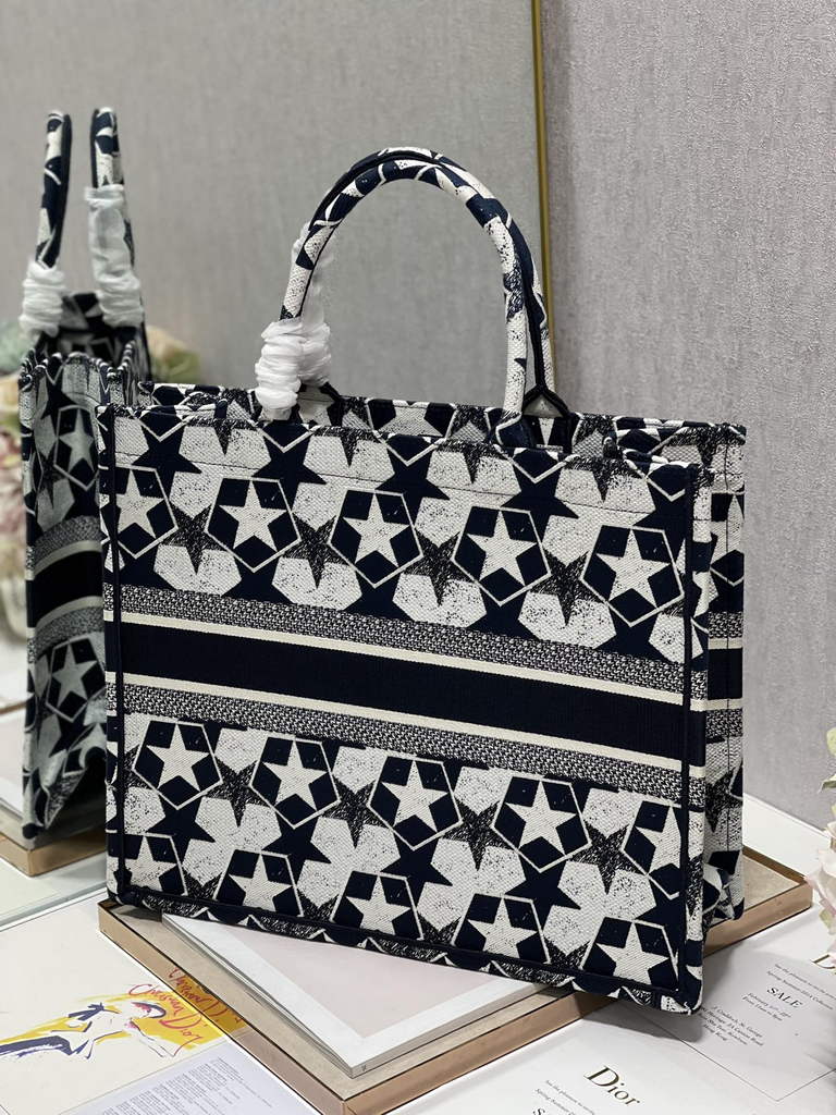 Dior Large Book Tote Bag M1286 Multicolor Black