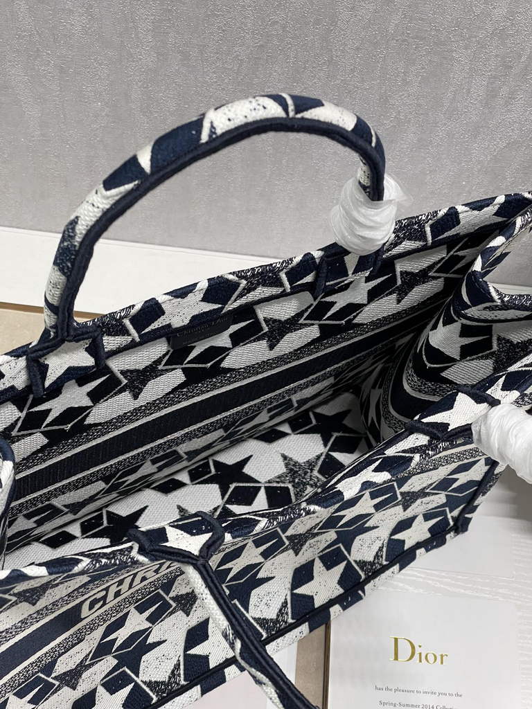 Dior Large Book Tote Bag M1286 Multicolor Black