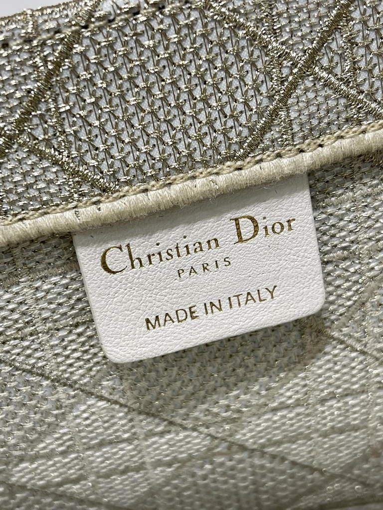 Dior M1286 Large Book Tote Gold Cannage Raffia