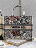 Dior Large Book Tote Bag M1286 tiger Multicolor Beige