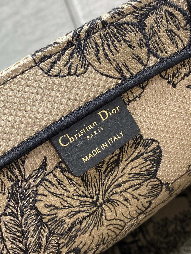 Dior Large Book Tote Bag M1286 Beige Multicolor Toile de Jouy Voyage Embroidery