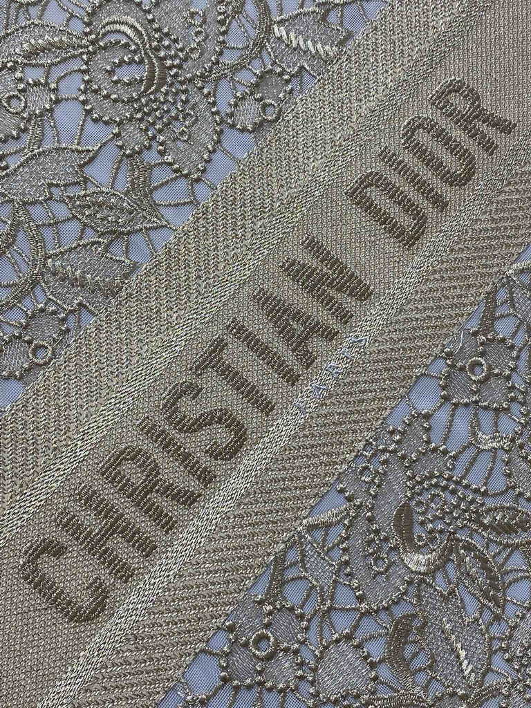 Dior Large Book Tote Bag M1286 Gold-Tone D-Lace Embroidery with Macramé Effect