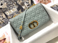 Dior Large Caro Bag M9243 Calfskin Gray - Default Title - View 1