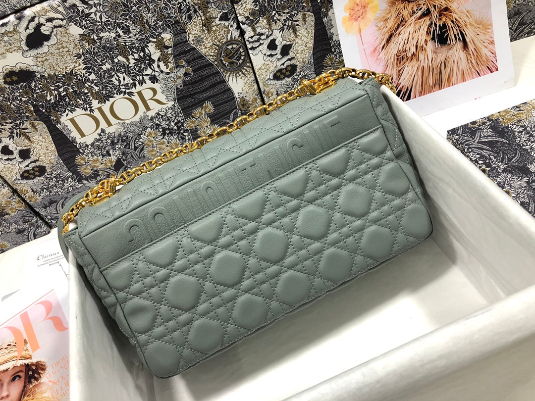Dior Large Caro Bag M9243 Calfskin Gray - Default Title - View 2