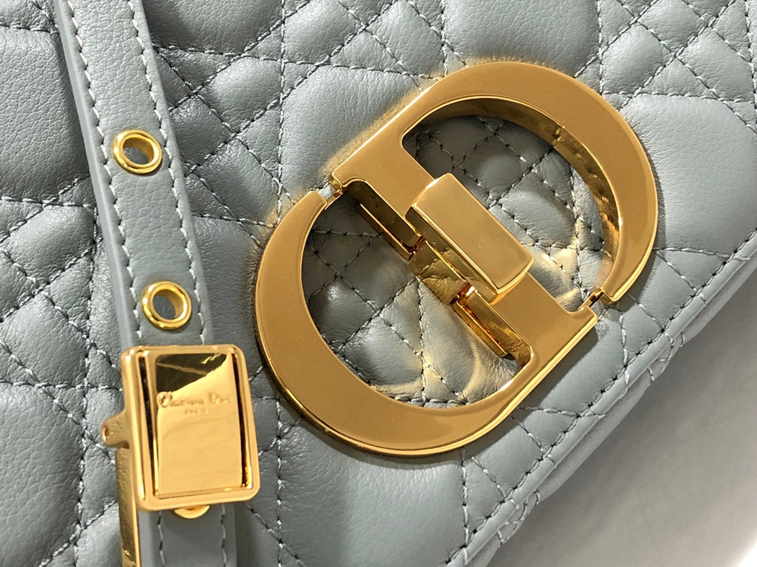 Dior Large Caro Bag M9243 Calfskin Gray - Default Title - View 5