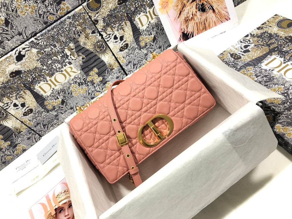 Dior Large Caro Bag M9243 Calfskin Pink Gold - Default Title - View 1