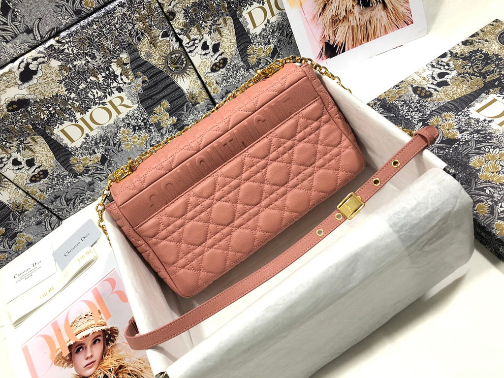 Dior Large Caro Bag M9243 Calfskin Pink Gold - Default Title - View 2
