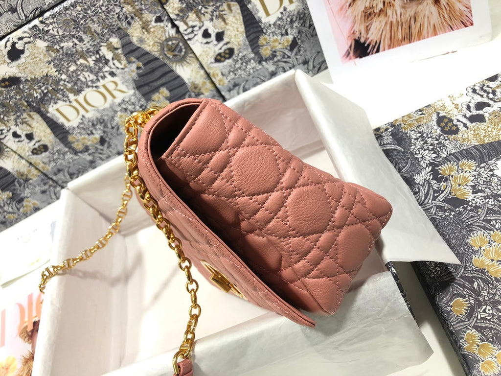 Dior Large Caro Bag M9243 Calfskin Pink Gold - Default Title - View 3