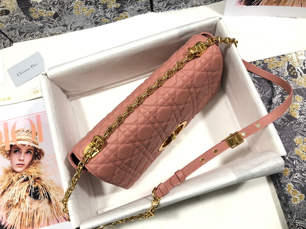 Dior Large Caro Bag M9243 Calfskin Pink Gold - Default Title - View 6