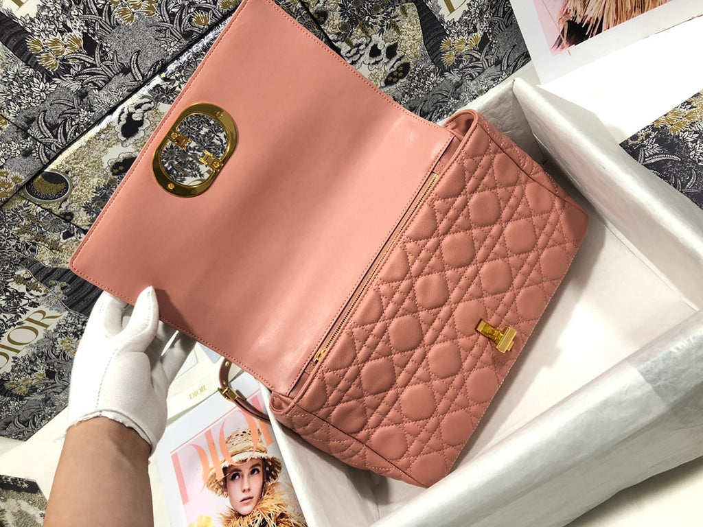 Dior Large Caro Bag M9243 Calfskin Pink Gold - Default Title - View 7
