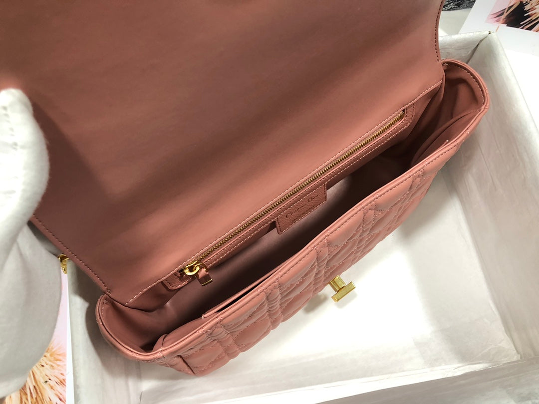 Dior Large Caro Bag M9243 Calfskin Pink Gold - Default Title - View 8