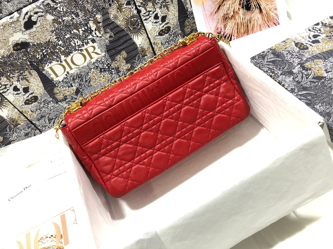 Dior Large Caro Bag M9243 Calfskin Red Gold - Default Title - View 2