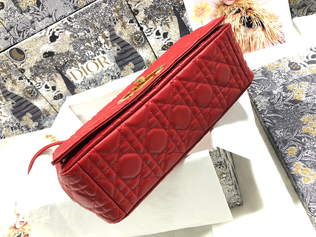 Dior Large Caro Bag M9243 Calfskin Red Gold - Default Title - View 3