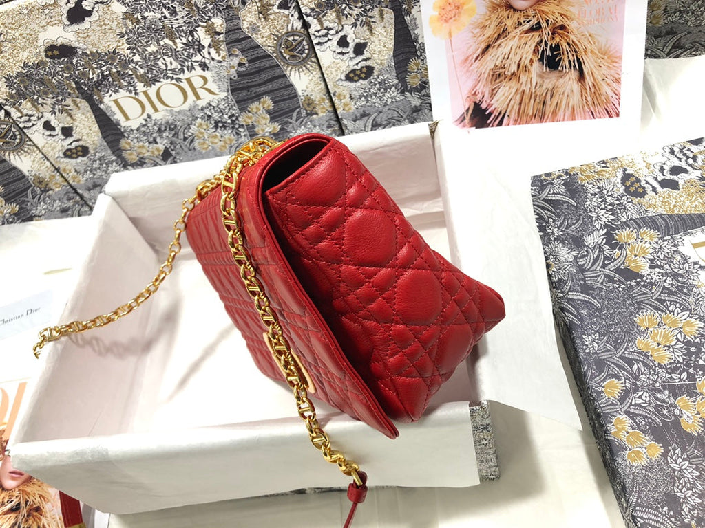 Dior Large Caro Bag M9243 Calfskin Red Gold - Default Title - View 4