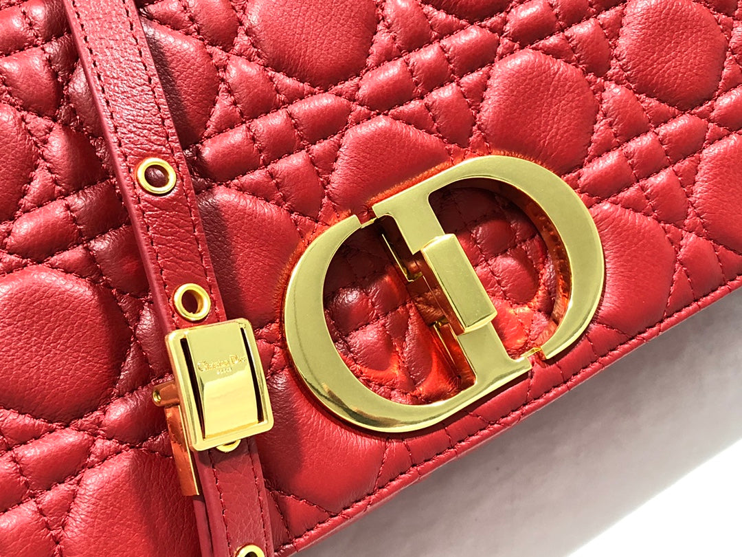 Dior Large Caro Bag M9243 Calfskin Red Gold - Default Title - View 5