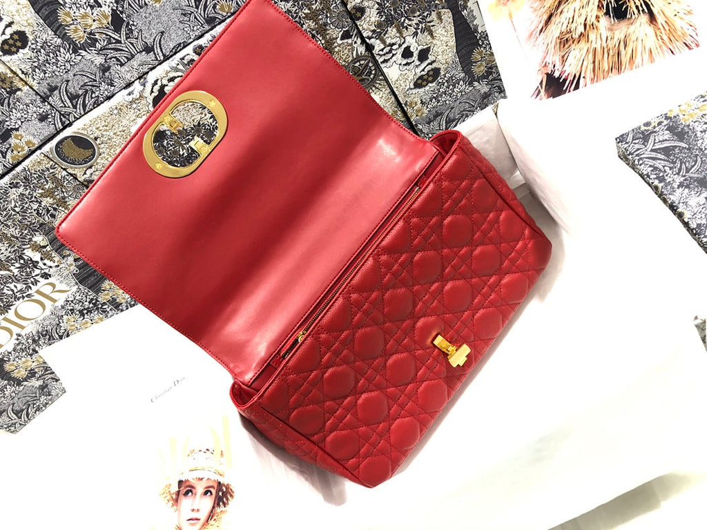 Dior Large Caro Bag M9243 Calfskin Red Gold - Default Title - View 7