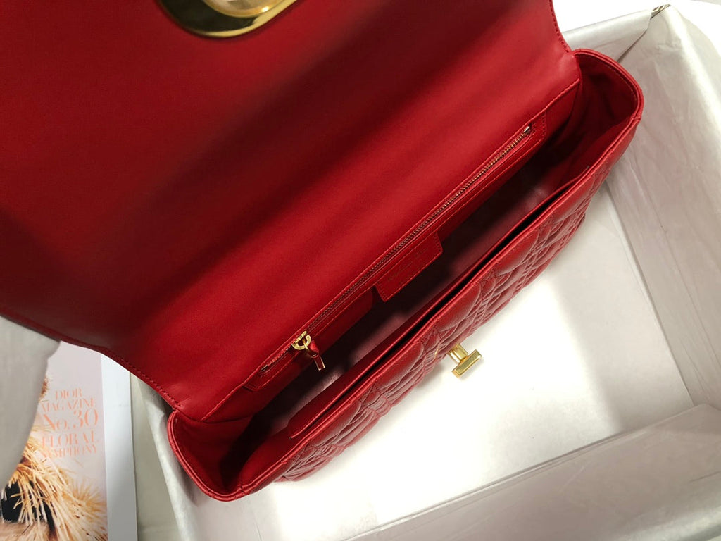 Dior Large Caro Bag M9243 Calfskin Red Gold - Default Title - View 8