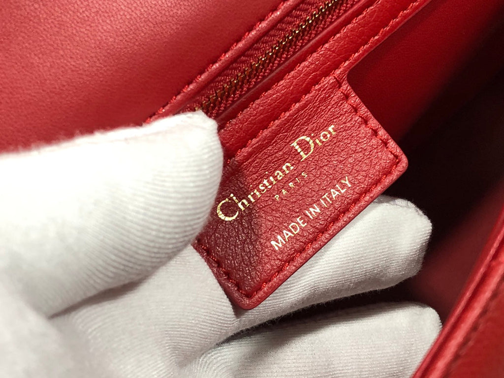 Dior Large Caro Bag M9243 Calfskin Red Gold - Default Title - View 9