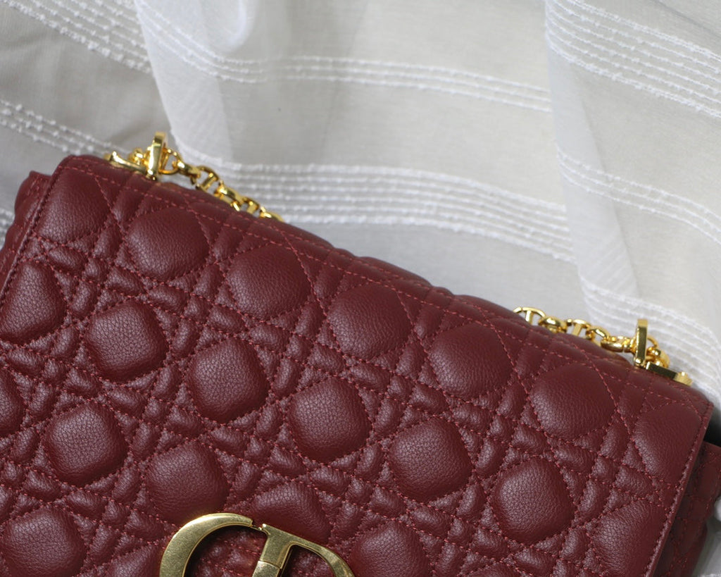 Dior Large Caro Bag M9243 Calfskin Red - Default Title - View 3