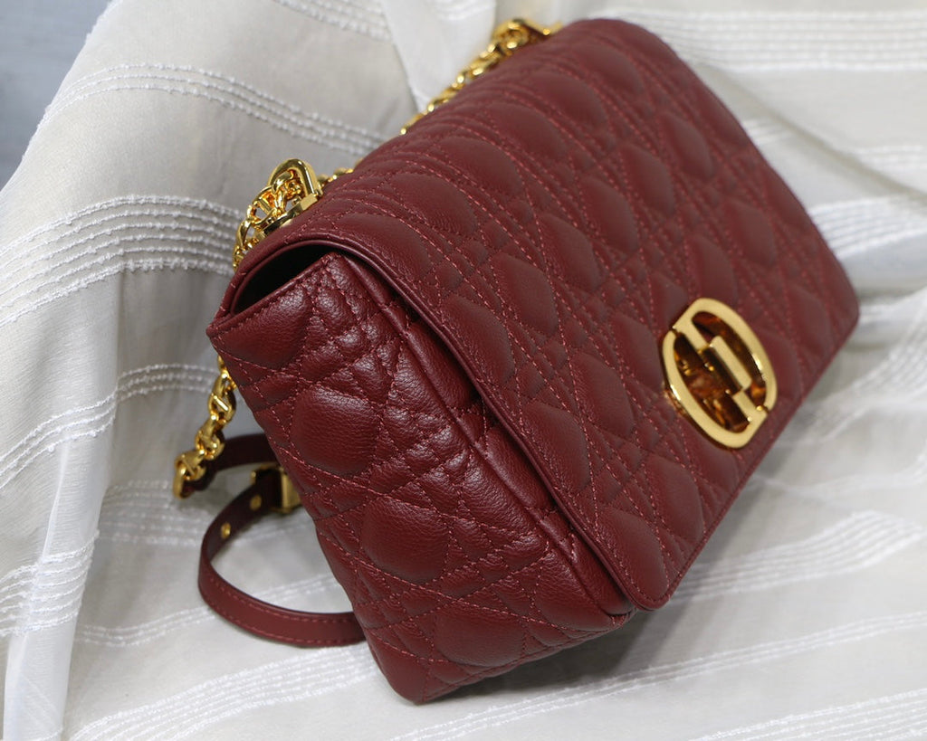 Dior Large Caro Bag M9243 Calfskin Red - Default Title - View 6