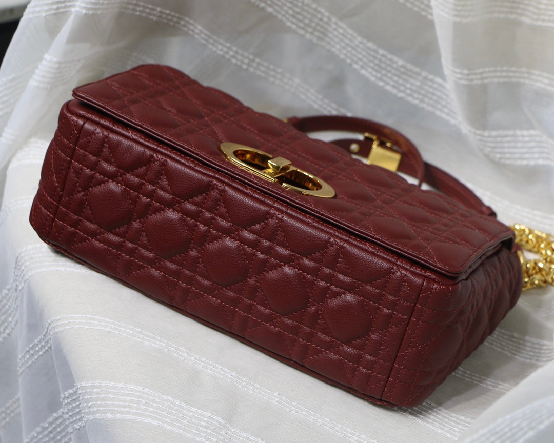 Dior Large Caro Bag M9243 Calfskin Red - Default Title - View 7