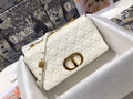 Dior Large Caro Bag M9243 Calfskin white Gold - Default Title - View 1