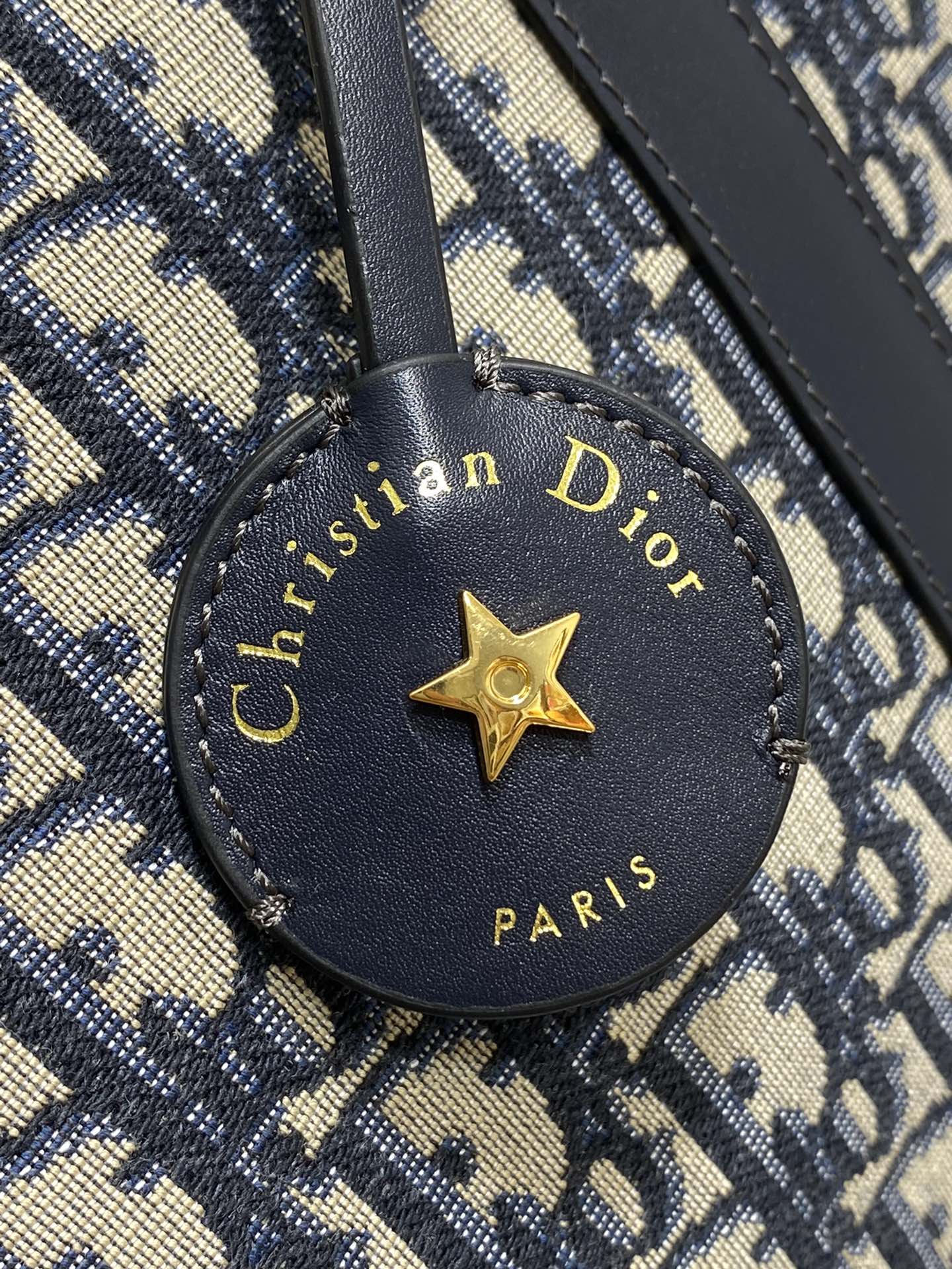 Dior Large D-Vibe Bowling Bag M1341 Blue Dior Oblique Jacquard