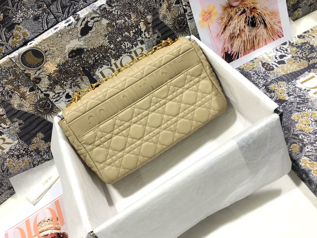 Dior Large Caro Bag M9243 Calfskin Apricot - Default Title - View 2